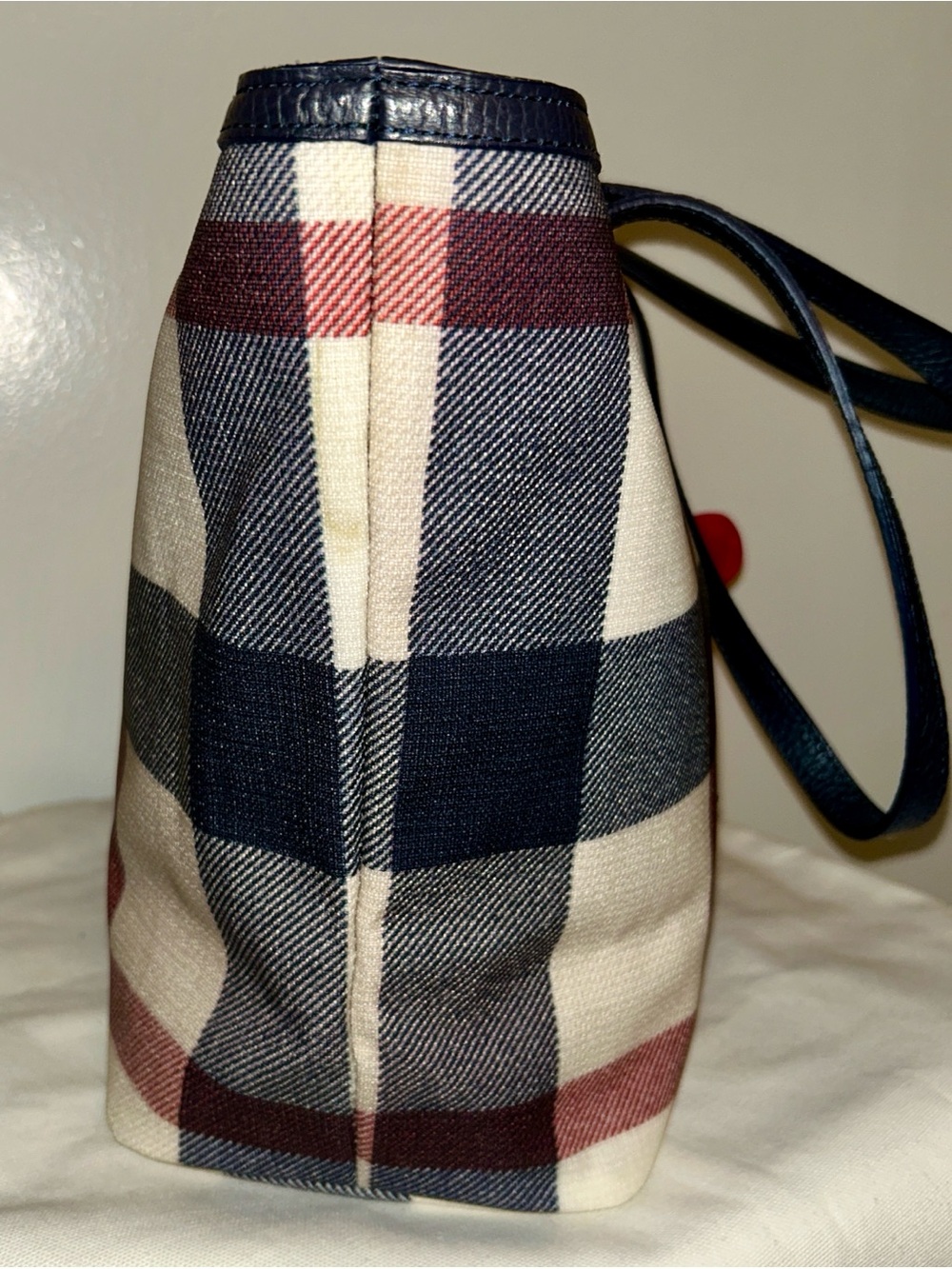 Blue Label Crest bridge (Burberry) Tote Bag with Cherry Charm. Like New! - Picture 7 of 14